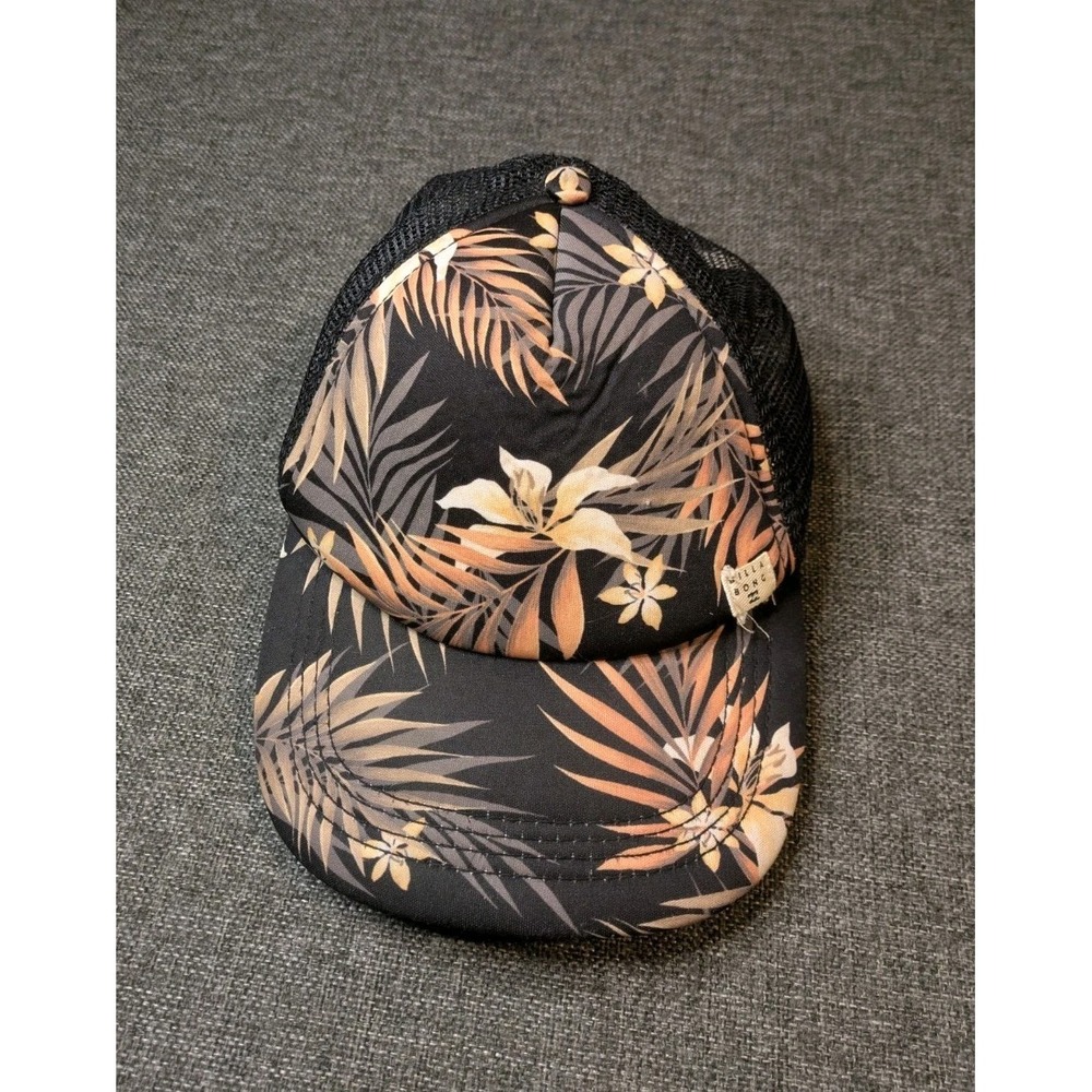 Billabong Snapback Floral Heritage Hat Adjustable Trucker Mesh One Size Cap